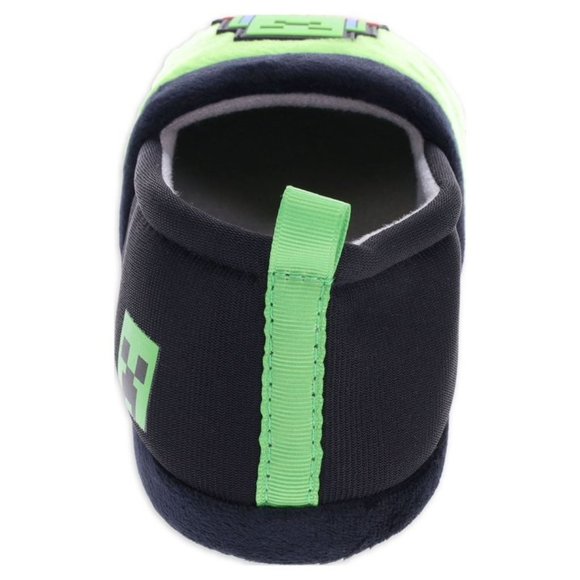 Boys Girls MINECRAFT Creeper Green A-Line Slippers Size 4/5 plush NWT - Picture 5 of 6
